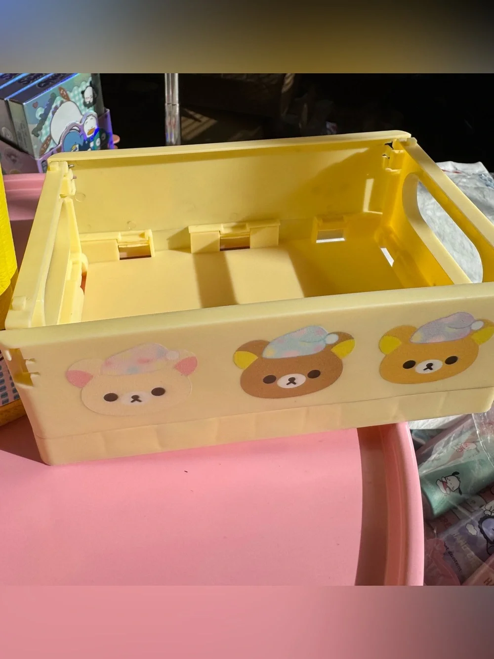 Yellow Kids Storage Basket